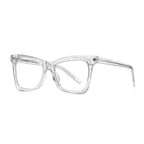 Shimmer Butterfly Blue Light Blocking Glasses in Silver Shimmer Glitter