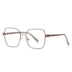 Honeycomb Hinge Butterfly Blue Light Blocking Glasses in Gold & Taupe Brown