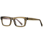 Tailored Rectangle Blue Light Blocking Glasses in Olive Green