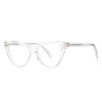 Pavé Bar Cat Eye Blue Light Blocking Glasses in Crystal Clear