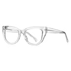 Prism Cat Eye Blue Light Blocking Glasses in Crystal Clear