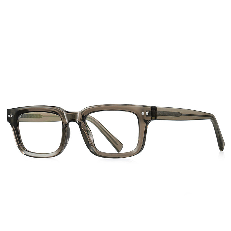 Classic Rectangle Blue Light Blocking Glasses in Smoke Grey