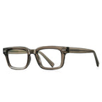 Classic Rectangle Blue Light Blocking Glasses in Smoke Grey