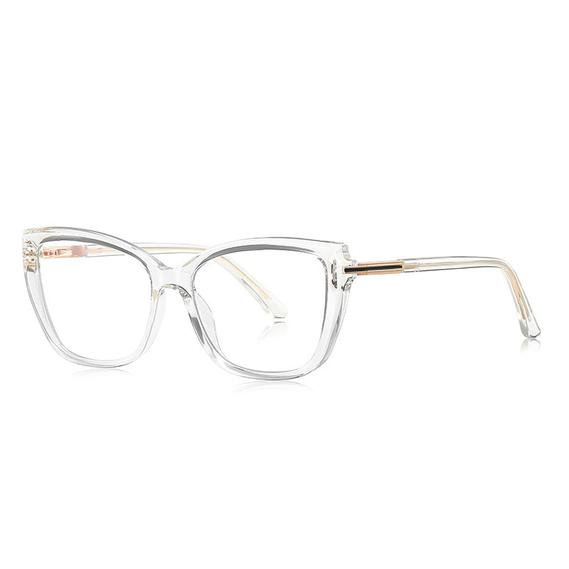 Dual-Wire Butterfly Blue Light Blocking Glasses in Crystal Clear