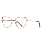 Wingtip Brow Butterfly Blue Light Blocking Glasses in Peach Blush & Terracotta
