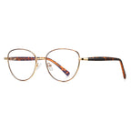LENSVA Visible Spring Hinge Round Blue Light Glasses in Tortoise and Gold