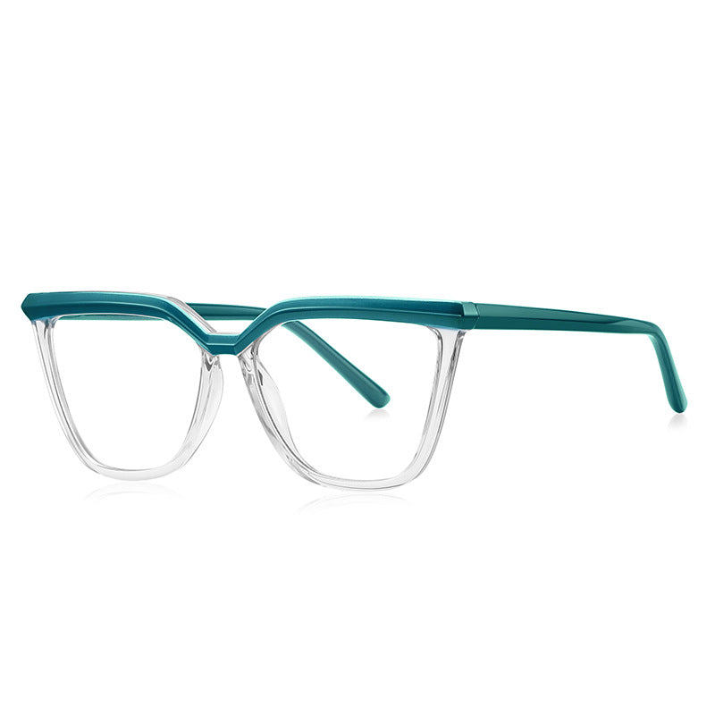 V-Bridge Butterfly Blue Light Blocking Glasses in Emerald Teal & Clear