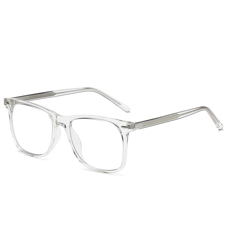 Classic Keyhole Square Blue Light Blocking Glasses in Crystal Clear