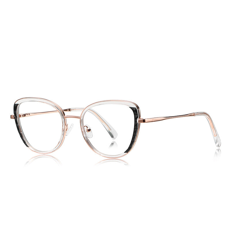 Windsor Rim Butterfly Blue Light Blocking Glasses in Rose Gold & Clear