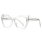 Geometric Butterfly Blue Light Blocking Glasses in Crystal Clear