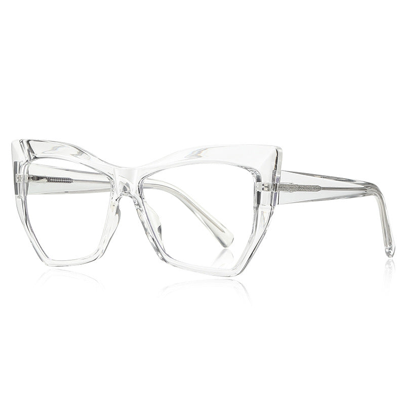 Geometric Butterfly Blue Light Blocking Glasses in Crystal Clear