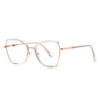 Acetate Liner Butterfly Blue Light Blocking Glasses in Rose Gold with Clear Liner