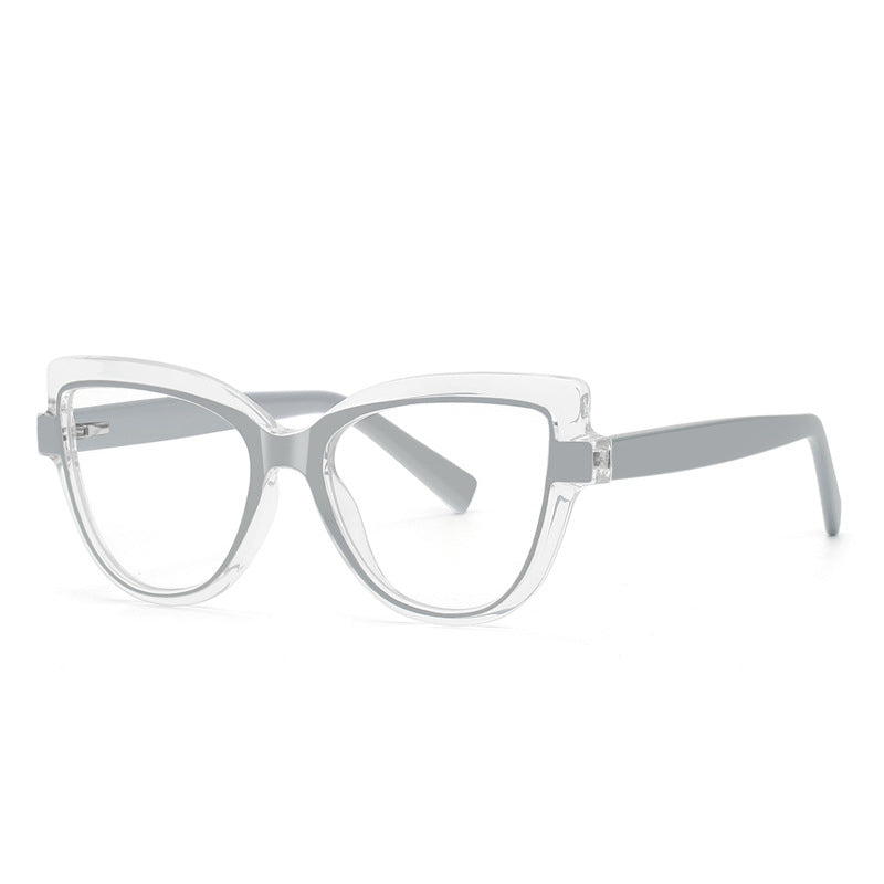 Crystal Halo Cat Eye Blue Light Blocking Glasses in All Crystal Clear