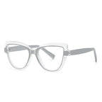 Crystal Halo Cat Eye Blue Light Blocking Glasses in All Crystal Clear