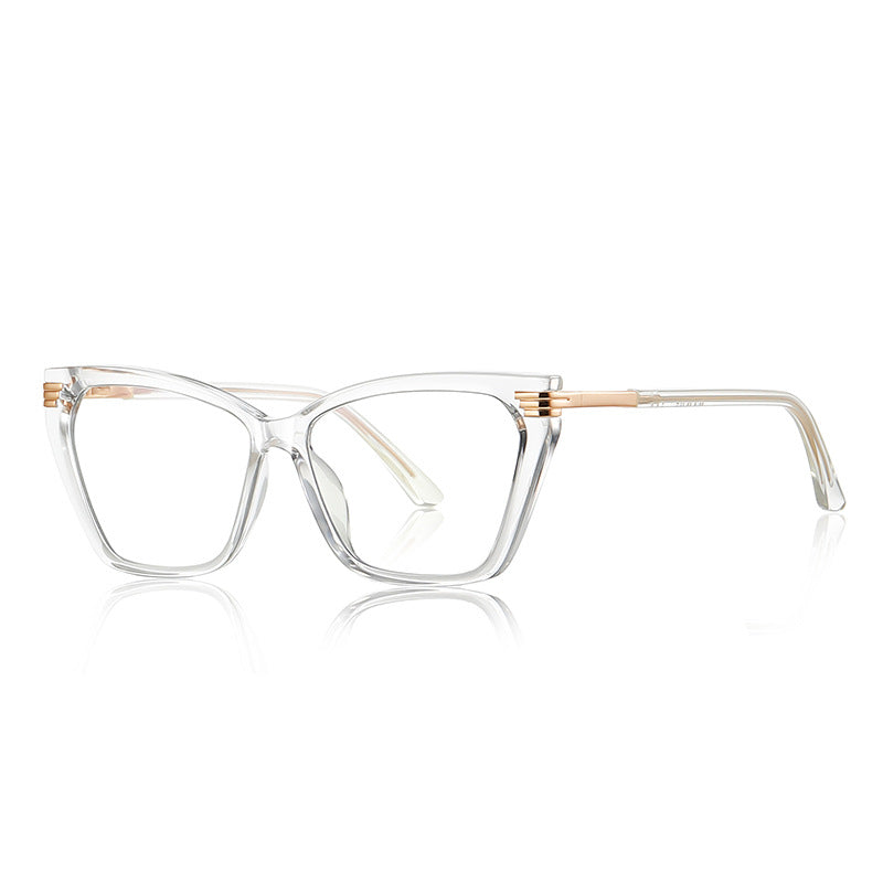 Tiered Hinge Square Blue Light Blocking Glasses in Crystal Clear