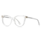 Glam Cat Eye Blue Light Blocking Glasses in Crystal Clear