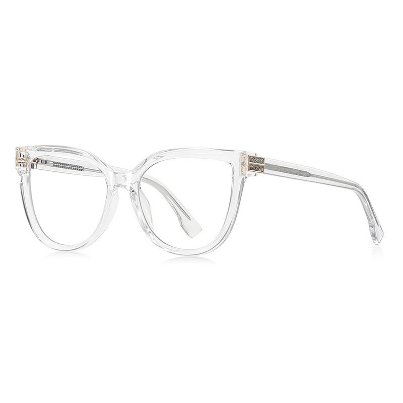 Glam Cat Eye Blue Light Blocking Glasses in Crystal Clear