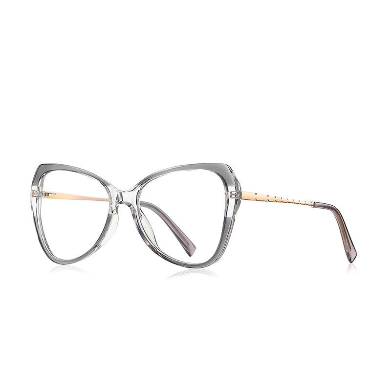 Winged Butterfly Blue Light Blocking Glasses in Smoke Grey &amp; Clear