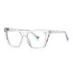 Dipped Tip Butterfly Blue Light Blocking Glasses in Clear & Sky Blue