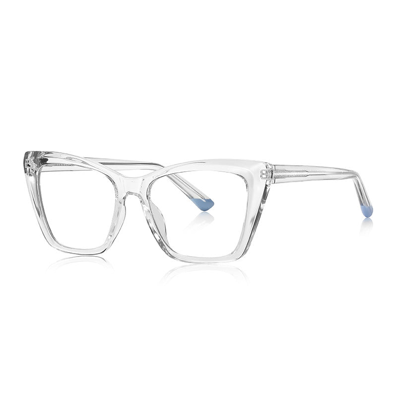 Dipped Tip Butterfly Blue Light Blocking Glasses in Clear & Sky Blue