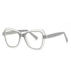 Layered Butterfly Blue Light Blocking Glasses in Crystal Clear & Grey
