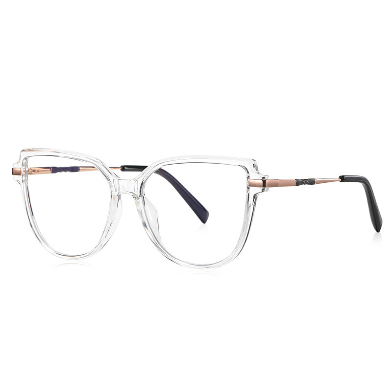 Oversized Butterfly Blue Light Blocking Glasses in Crystal Clear