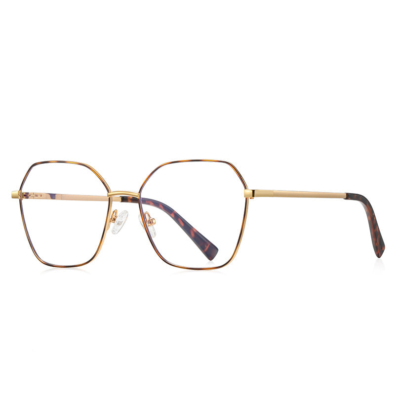 Enamel Rim Metal Butterfly Blue Light Blocking Glasses in Gold with Tortoiseshell Rim