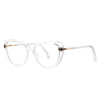 Two-Tone Cat Eye Blue Light Blocking Glasses in Crystal Clear