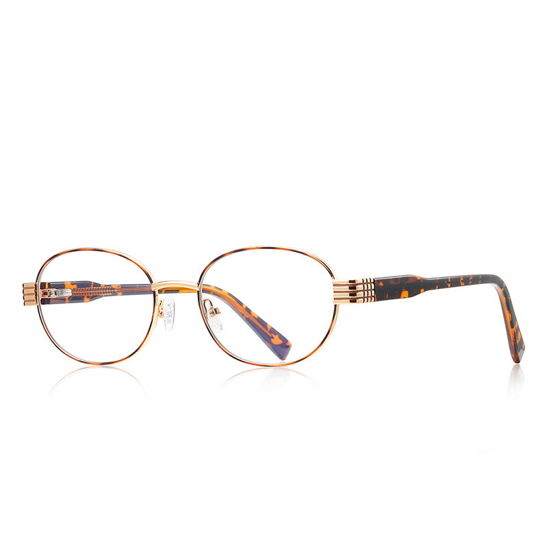 Vintage Metal Oval Blue Light Blocking Glasses in Tortoise &amp; Gold