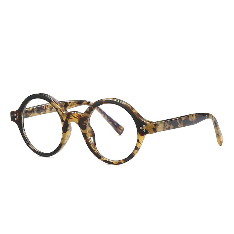 Triple Dot Round Blue Light Blocking Glasses in Amber Tortoiseshell
