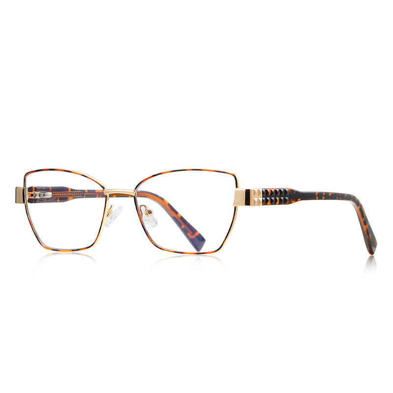 Pyramid Stud Butterfly Blue Light Blocking Glasses in Gold & Tortoiseshell