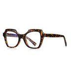 Stepped Brow Butterfly Blue Light Blocking Glasses in Amber Leopard Tortoiseshell