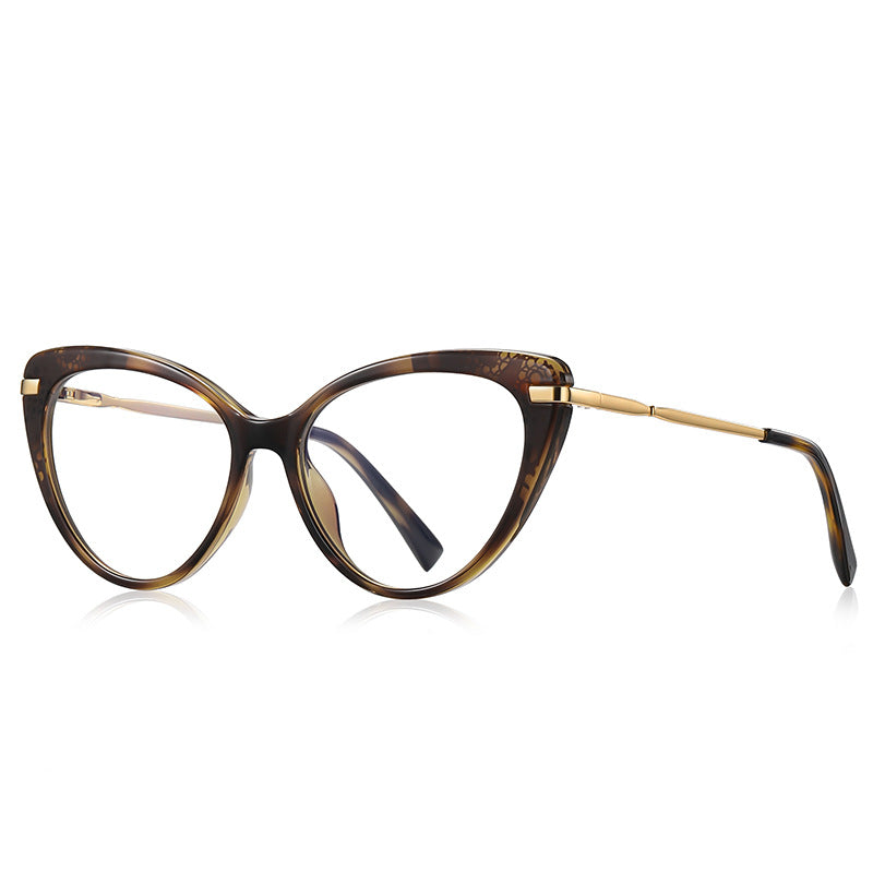 Lace Brow Cat Eye Blue Light Blocking Glasses in Amber Tortoiseshell