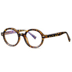 Thick Round Blue Light Blocking Glasses in Tortoiseshell