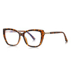 Dual-Wire Butterfly Blue Light Blocking Glasses in Amber Leopard Tortoiseshell