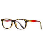 Gradient Square Blue Light Blocking Glasses in Tortoiseshell & Sunset Red