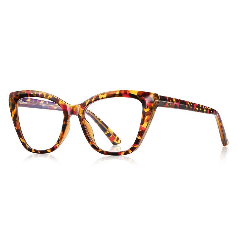 High-Point Cat Eye Blue Light Blocking Glasses in Leopard Tortoiseshell
