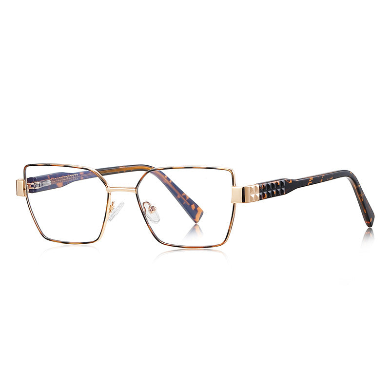 Vintage Metal Square Blue Light Blocking Glasses in Tortoiseshell & Gold