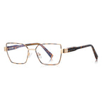 Vintage Metal Square Blue Light Blocking Glasses in Tortoiseshell & Gold