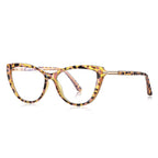 T-Bar Cat Eye Blue Light Blocking Glasses in Amber Tortoiseshell & Gold