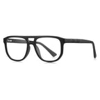 Zigzag Temple Aviator Blue Light Blocking Glasses in Matte Black