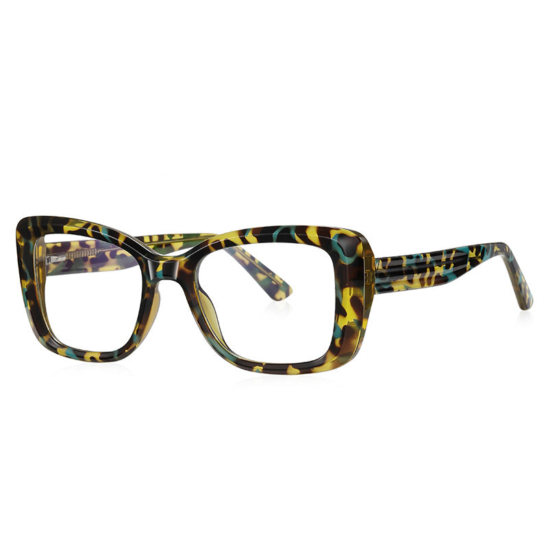 Grooved Temple Butterfly Blue Light Blocking Glasses in Camo Tortoiseshell