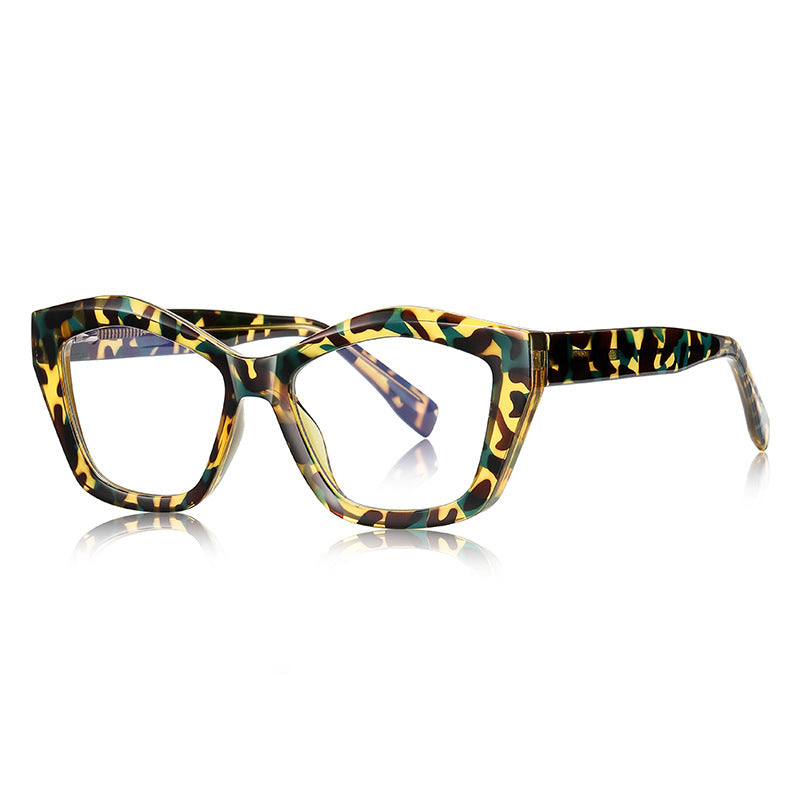 Sculpted Wave Cat Eye Blue Light Blocking Glasses in Camo Tortoiseshell