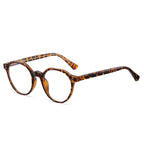 Sculpted Round Blue Light Blocking Glasses in Classic Tortoiseshell