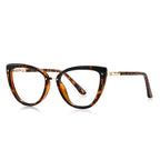 Gold Bridge Cat Eye Blue Light Blocking Glasses in Classic Tortoiseshell