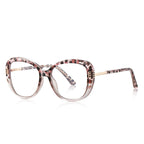 Triple Bar Butterfly Blue Light Blocking Glasses in Amber Pink Tortoiseshell