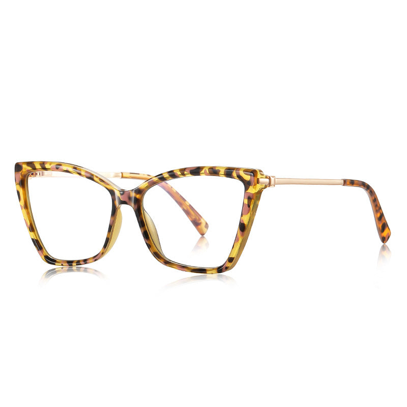Gold Browbar Butterfly Blue Light Blocking Glasses in Amber Leopard Tortoiseshell