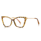 Gold Browbar Butterfly Blue Light Blocking Glasses in Amber Leopard Tortoiseshell