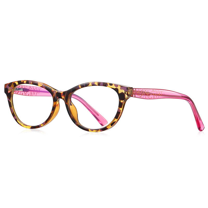 Graffiti Temple Cat Eye Blue Light Blocking Glasses in Tortoiseshell & Pink