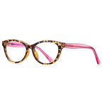 Graffiti Temple Cat Eye Blue Light Blocking Glasses in Tortoiseshell & Pink